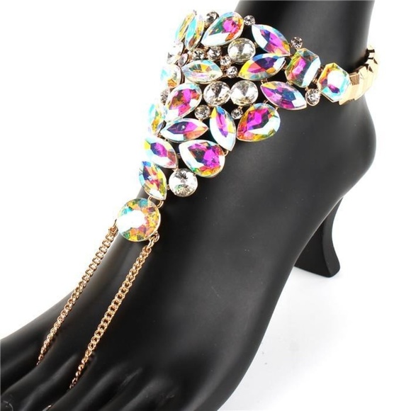 CRYSTAL TOE ANKLET - Picture 1 of 1